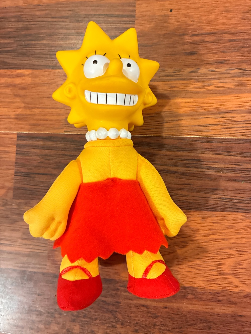 1990 Lisa Simpson Plush Doll - Yellow and Red Kids Toy